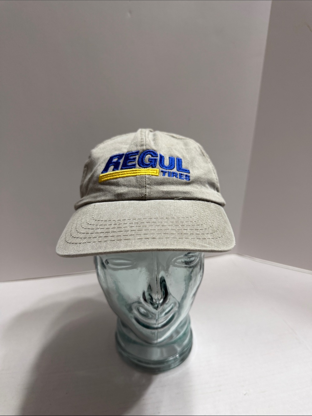 Embroidered Regul Tires Beige Baseball Cap